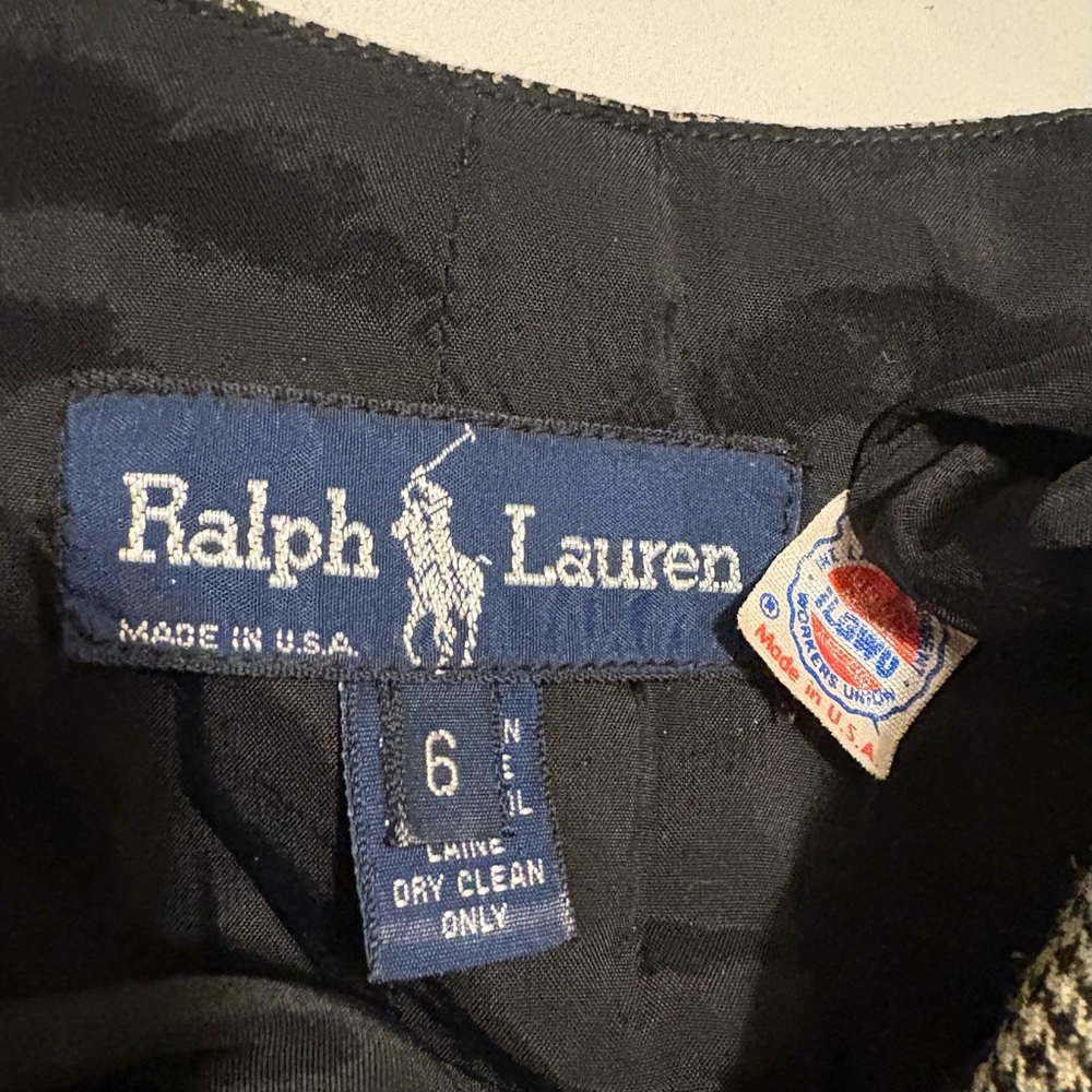 Vintage Ralph Lauren Collection 90s Pencil Dress Sheath Button Up Long Blazer 6 - Picture 12 of 16